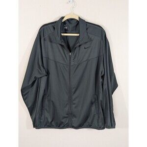Nike Sportswear Tech Full Zip Sz 2XL Dark Gray Embroidered Logo Zippered Pockets